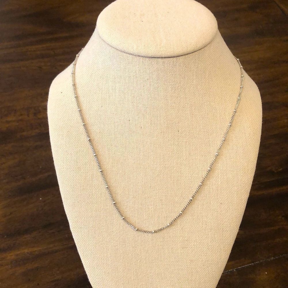 Vintage Sterling Silver Necklace With Sterling Silver Stations